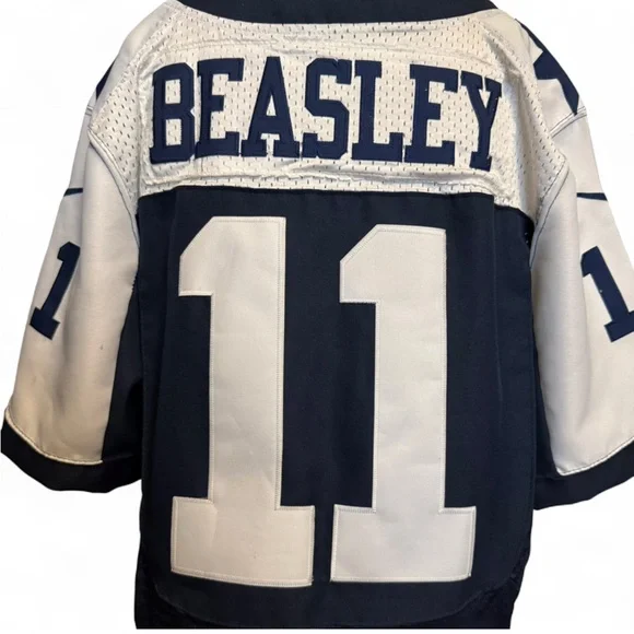 Men's Cole Beasley Dallas Cowboys Game Throwback Alternate Jersey - Navy Blue